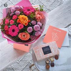 Mother's Day Bright Gift Box Chocs and Card